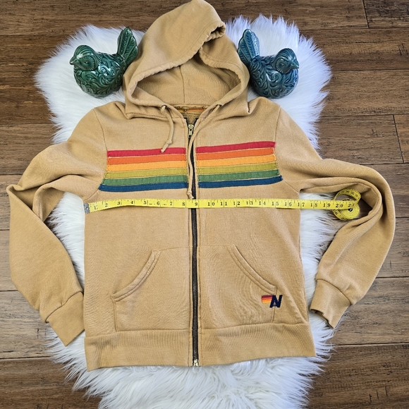 Aviator Nation RARE 6 Stripe Hoodie Sweatshirt XS - Picture 5 of 15